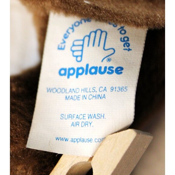 Vtg 1999 WB Looney Tunes Taz Tasmanian Devil Heart Plush 10" Applause Retail Tag - Picture 9 of 10